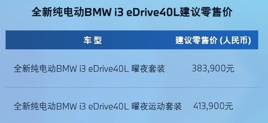 CLTC续航592公里,BMW i3 eDrive40L售价38.39